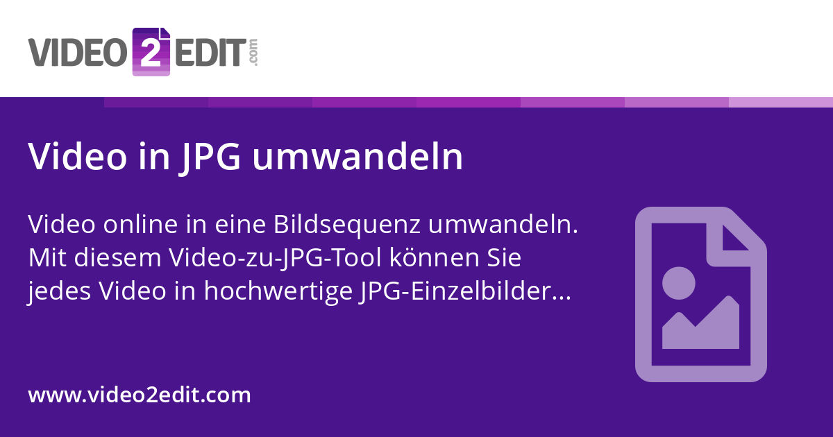 Video in JPG umwandeln