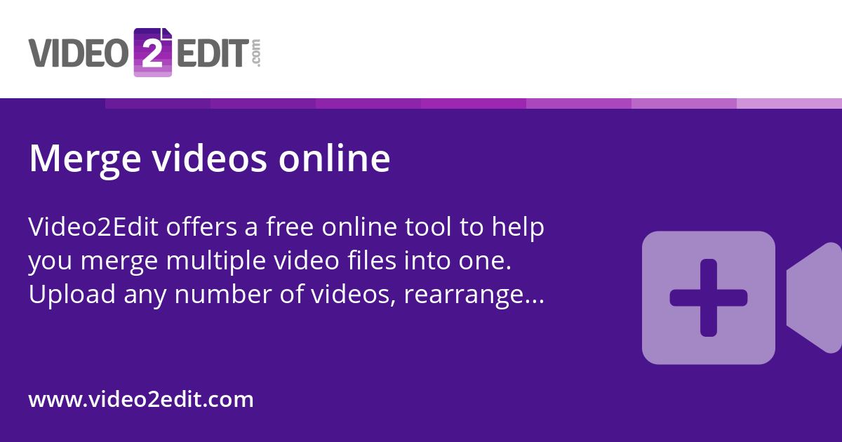 Merge videos online