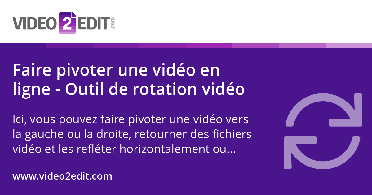 Faire pivoter vidéo en ligne - Outil de rotation de vidéo