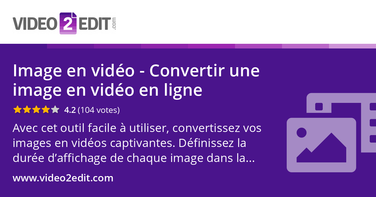 Image en vidéo - Convertissez une image en vidéo en ligne