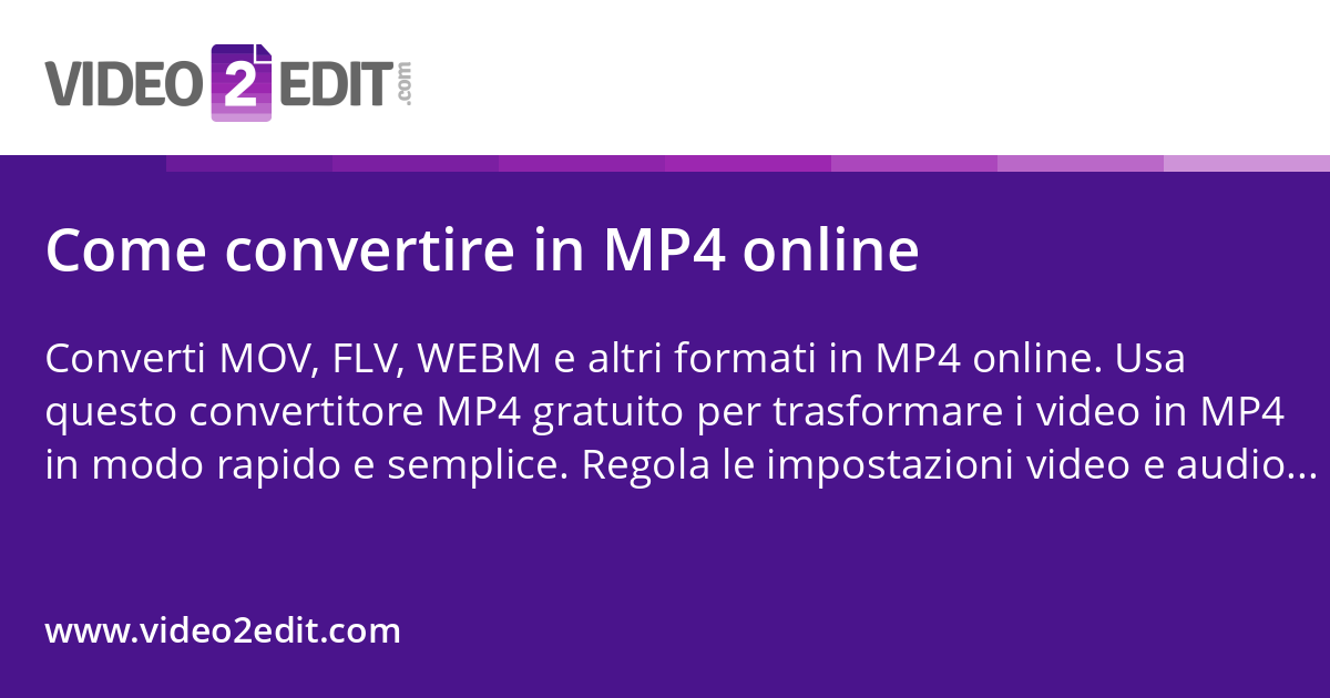 Come convertire in MP4 online