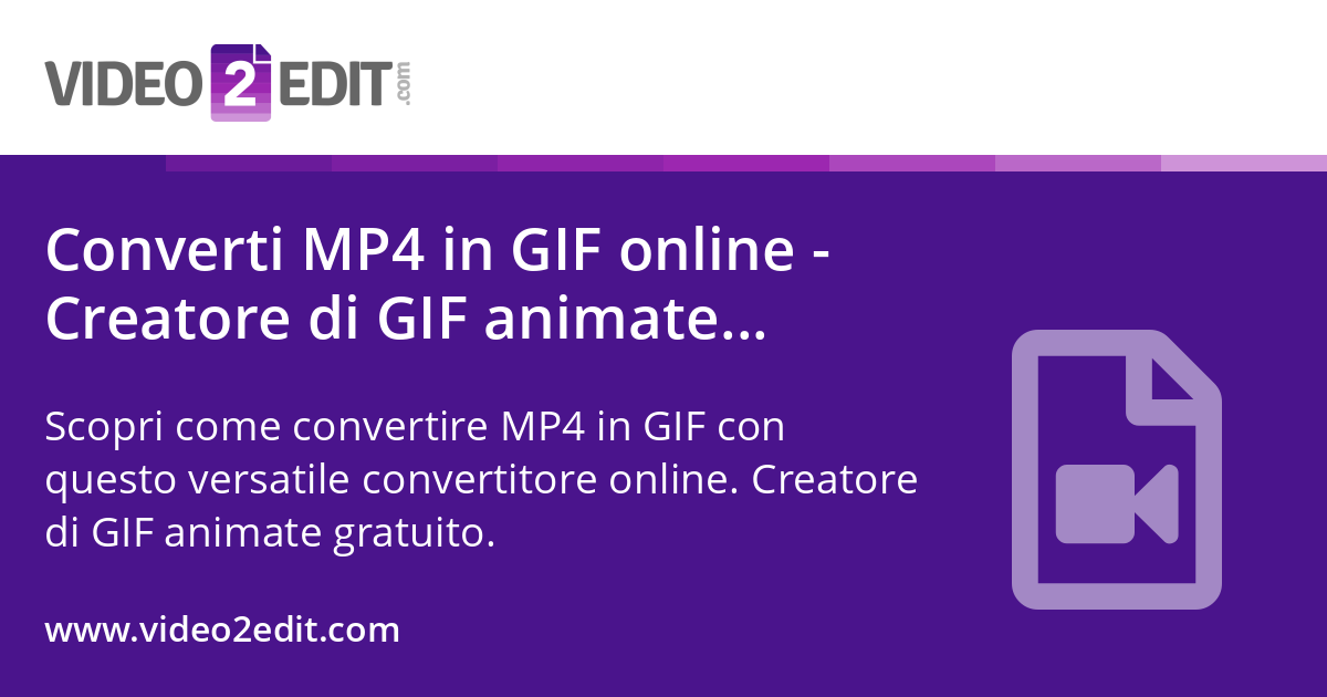 Converti MP4 in GIF online - Creatore di GIF animate gratuito