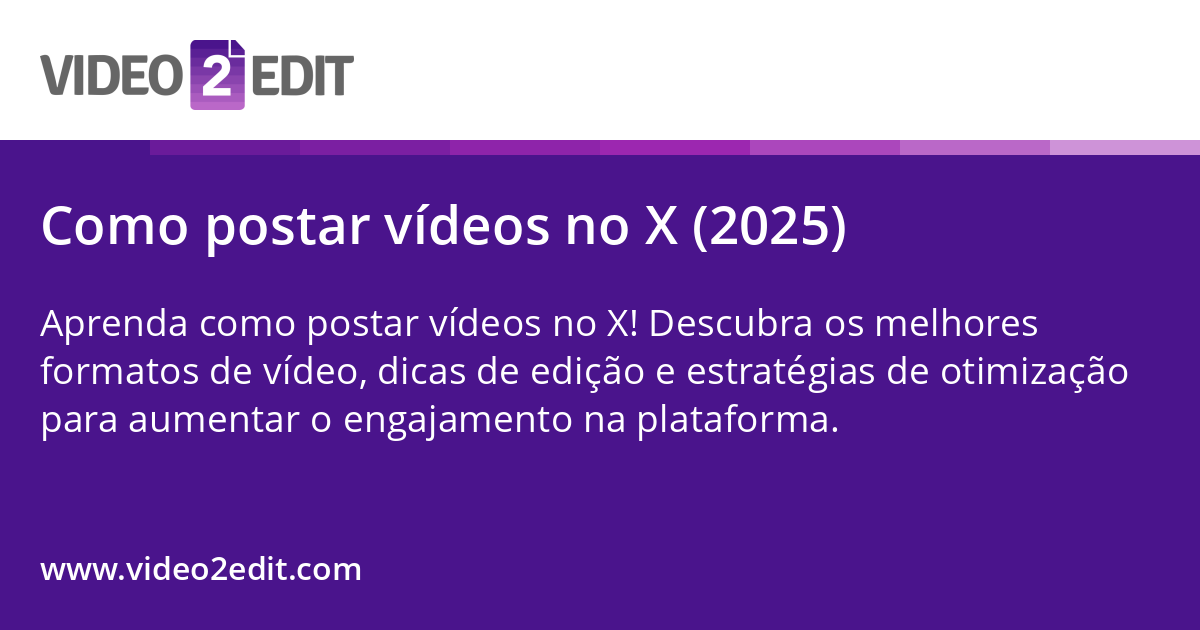 Como postar vídeos no X (2025)